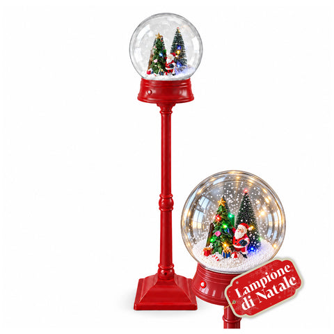 Weihnachtslaterne mit Schneegestöber, Musik und LED-Leuchten – 4 Varianten