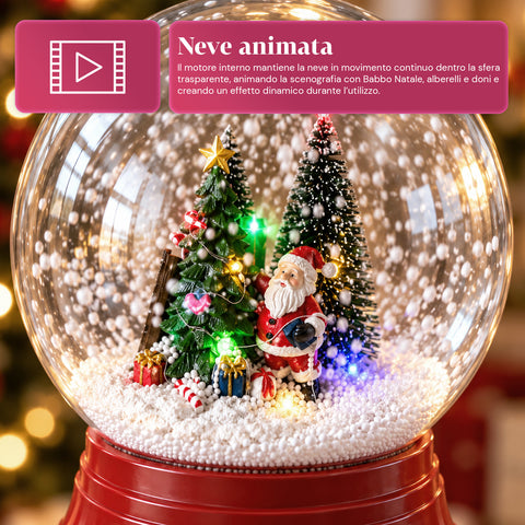 Weihnachtslaterne mit Schneegestöber, Musik und LED-Leuchten – 4 Varianten