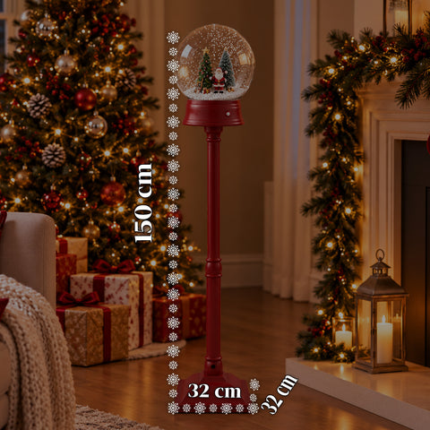 Weihnachtslaterne mit Schneegestöber, Musik und LED-Leuchten – 4 Varianten