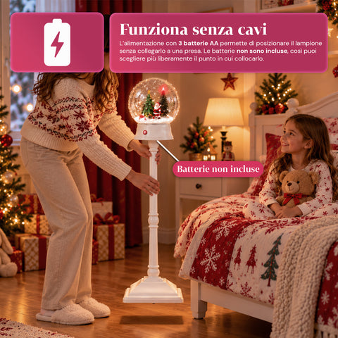 Weihnachtslaterne mit Schneegestöber, Musik und LED-Leuchten – 4 Varianten