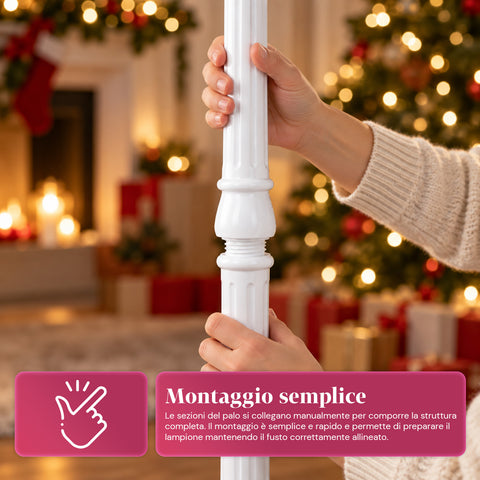Weihnachtslaterne mit Schneegestöber, Musik und LED-Leuchten – 4 Varianten
