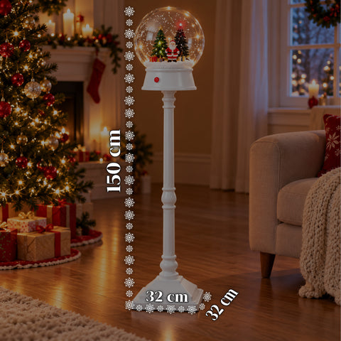 Weihnachtslaterne mit Schneegestöber, Musik und LED-Leuchten – 4 Varianten