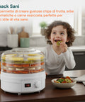Mini Essiccatore Elettrico per Cibo – 5 Scomparti e Coperchio Trasparente