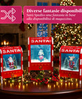 Cassetta Postale di Natale con Babbo Natale – LED, Musica e Effetto Neve