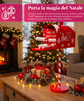 Cassetta Postale di Natale Rossa e Bianca H50 cm in Stile Americano