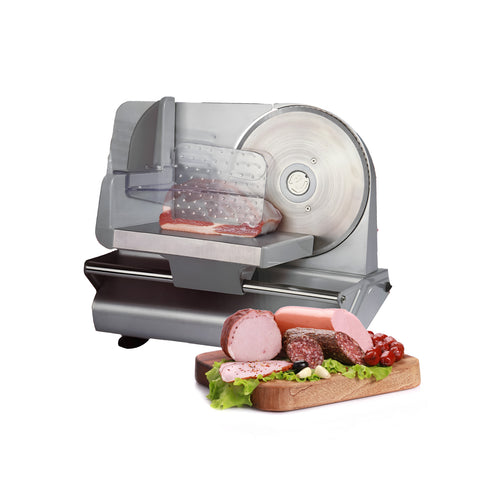 Küchenschneidemaschine für Wurst, Brot und Käse mit Gleitschlitten