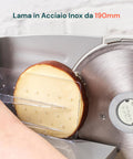 Lama in acciaio inox da 190mm dell'affettatrice elettrica per taglio preciso di formaggio, affilata e duratura