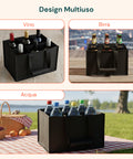 Set 3 Borse Porta Bottiglie 6 Scomparti – Tessuto Oxford Impermeabile