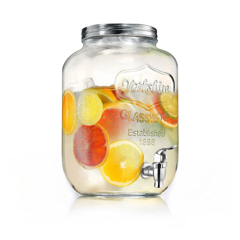 Glasspender 4L mit Zapfhahn für Wasser, Säfte, Tee und kalte Getränke