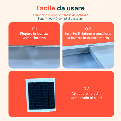Organizer da Cucina con Ripiano Estraibile Salvaspazio per Forno a Microonde