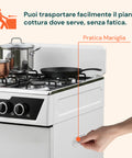 Cucina a Gas 4 Fuochi con Vano Portabombola – Per Interni ed Esterni