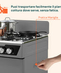 Cucina a Gas 4 Fuochi con Vano Portabombola – Per Interni ed Esterni
