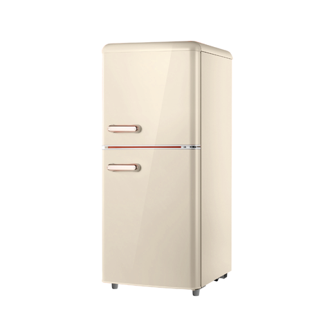 Retro Doppeltür-Kühlschrank 110l Creme
