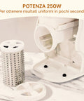 Grattugia Elettrica Con Vaschetta Porta Formaggio Estraibile 250w