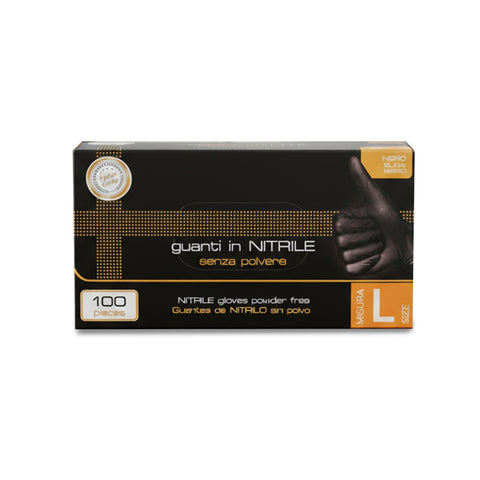 Guanti Nitrile Neri Senza Polvere – Set 100/1000 Pz Taglia M/L