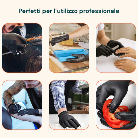 Nitrilhandschuhe Schwarz Puderfrei – Set 100/1000 Stk. Größe M/L