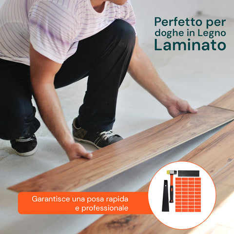 Set Attrezzi per Installazione di Pavimenti – Include Martello e Distanziatori