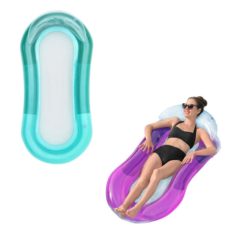 Lettino Aqua Lounge 160x84cm Gonfiabile con Rete e Poggiatesta Ergonomico