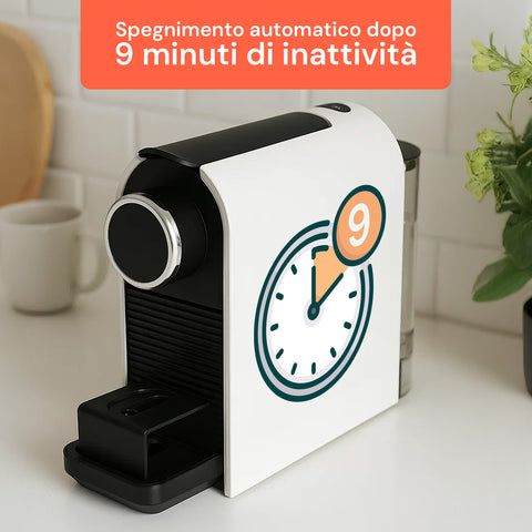 Macchina caffè con contenitore raccoglicapsule fino a 7 pezzi e cassetto raccogligocce removibile per pulizia facile