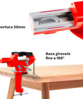 Morsa Da Banco Girevole In Acciaio 3cm