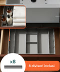 Organizer Cassetti 3 Livelli – Contenitore Modulabile Grigio Salvaspazio