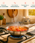 Padella 24 cm in Alluminio 100% Riciclato con Fondo per Induzione