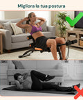 Panca Pieghevole Multifunzione 22 in 1 – Allenamento Addominali, Braccia e Gambe