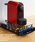 Dispenser Capsule Vetro e Metallo per Caffè Nespresso da 40 Posti Design Moderno
