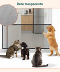 Barriera Protettiva per Animali – Rete 140x72 cm in Ferro con 4 Ganci Inclusi