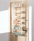 Organizer Verticale Pensile Multiuso da Porta a 6 Ripiani per Bagno o Cucina