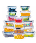 Kit 16 Contenitori Alimentari per Frigo e Dispensa– Chiusura a Scatto Sicura