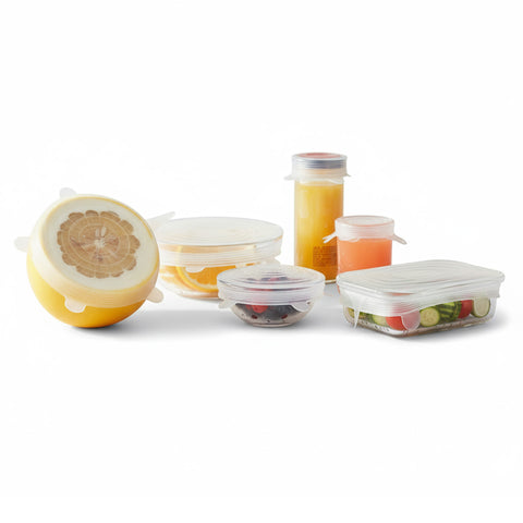 Dehnbare Silikondeckel – 6er-Set von 6 bis 19,6 cm Wiederverwendbar BPA-frei