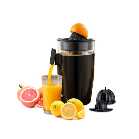 Spremiagrumi elettrico 40W per agrumi freschi e succo naturale con 2 coni intercambiabili, serbatoio 0,5L e beccuccio antigoccia