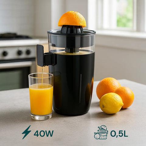 Spremiagrumi con potenza 40W e serbatoio 0,5L per cucina moderna, design compatto e salvaspazio con indicatore livello trasparente