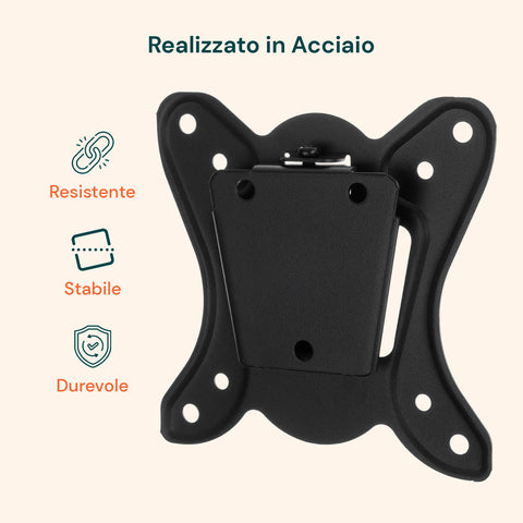Supporto a Muro per TV LED/LCD/Plasma da 13” a 32” Nero – Portata Max 15Kg
