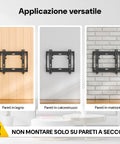 Staffa Da Parete Fissa Per Tv Da 19/42 Pollici Nero