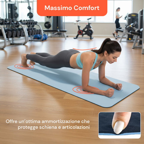 Tappetino Yoga e Pilates Antiscivolo – TPE con Tracolla