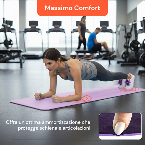 Tappetino Yoga e Pilates Antiscivolo – TPE con Tracolla