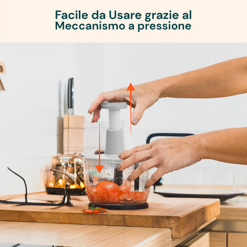 Tritatutto per Verdure Quttin 18x1 x22 cm Portatile Ideale per Carne e Verdure