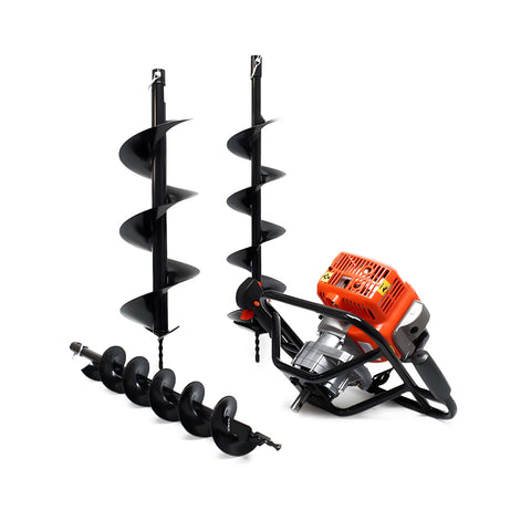 Benzin-Erdbohrer 2-Takt 51.7cc mit 1.4KW Motor und 3 Bohrern inklusive