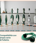 Ricambio Tubo Aspirazione Compatibile Folletto VK130-VK150 con Raccordi