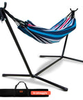 Amaca Galapagos Blu Shades con Struttura in Metallo e Tessuto in Cotone per Esterni Ean-8050030810157