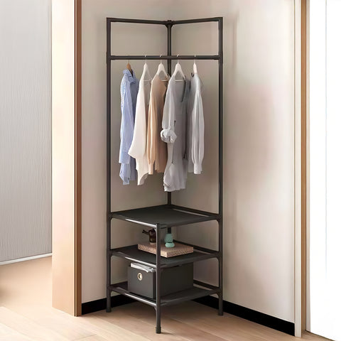 Eckgarderobe mit 3 Ablagen, modernes Design
