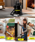 Daimann Aspiracenere 20L 800W con Filtro HEPA Lavabile, Ruote Piroettanti, Stufa Barbeque Camino e Tubo Flessibile in Acciaio Ignifugo Ean-8056590070093