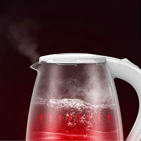 Bollitore Elettrico 1500W 2L in Vetro con Piastra Inox, Spegnimento Sicuro, Indicatore Acqua e Doppio Controllo Temperatura Ean-8051597870158