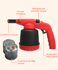 Saldatore A Gas Hellfire Con Piezo E 2 Cartucce Da 190g Incluse