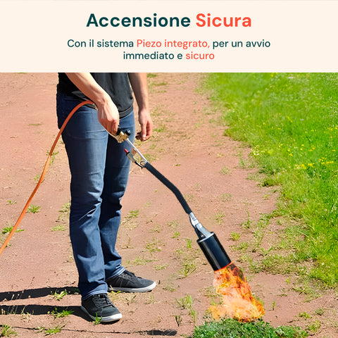 Kit Cannello Alta Portata 54kw con Tubo da 10m e Accensione Automatica