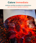 Accenditore Ciminiera Per Barbecue A Carbonella Con Manico Pp