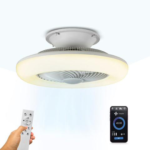 Smart-Wi-Fi LED Deckenventilator dimmbar mit Fernbedienung und Tuya App