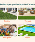 Prato Verde Sintetico Basik 8 Mm H100xl300 Cm In Polipropilene Uv